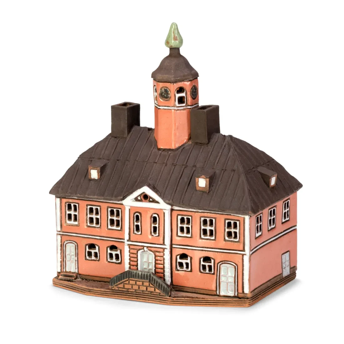 Ceramic miniature of original house in Porvoo FIN MINI 14