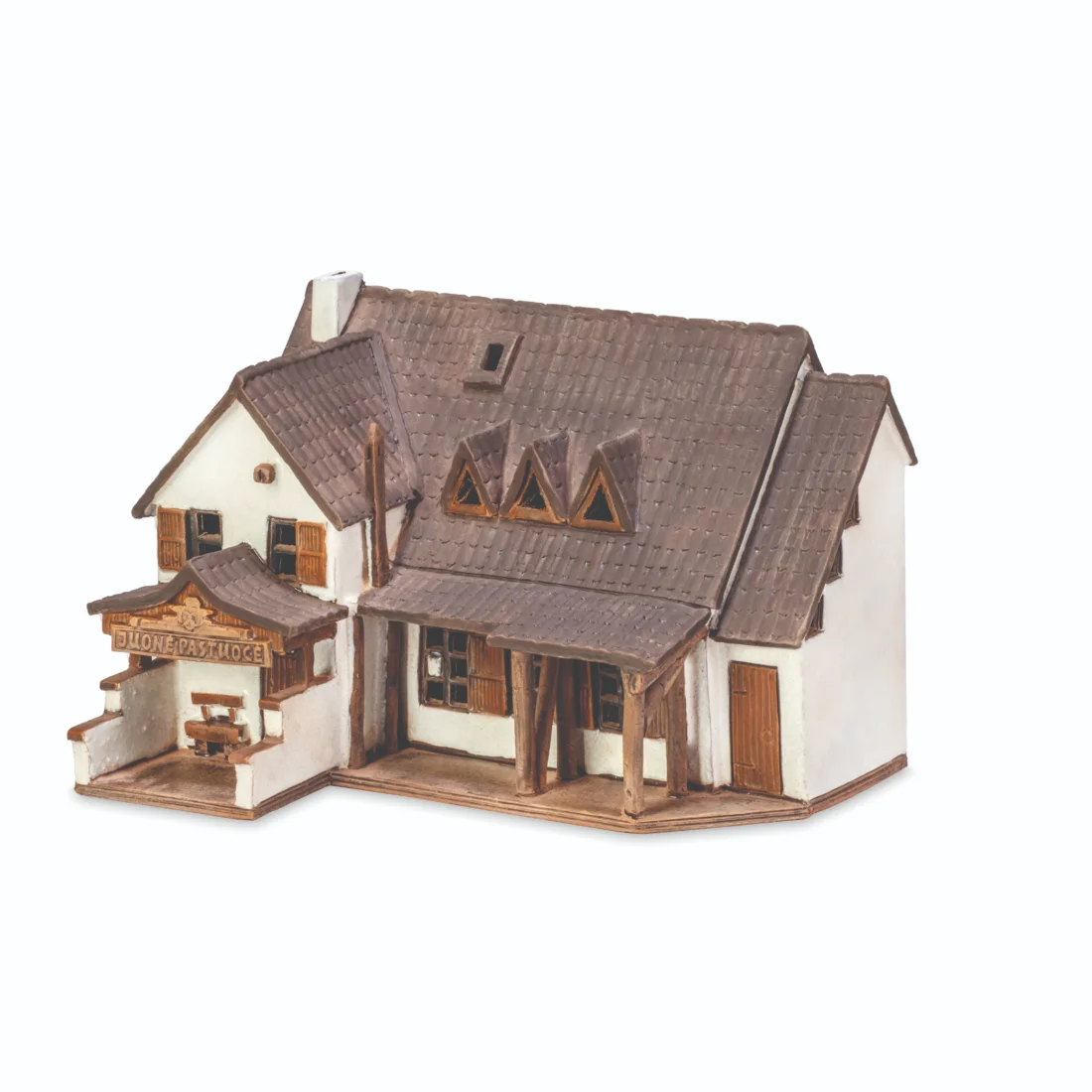 Ceramic miniature of the Juone Pastuoge musical club-tavern in Siauliai LT 08