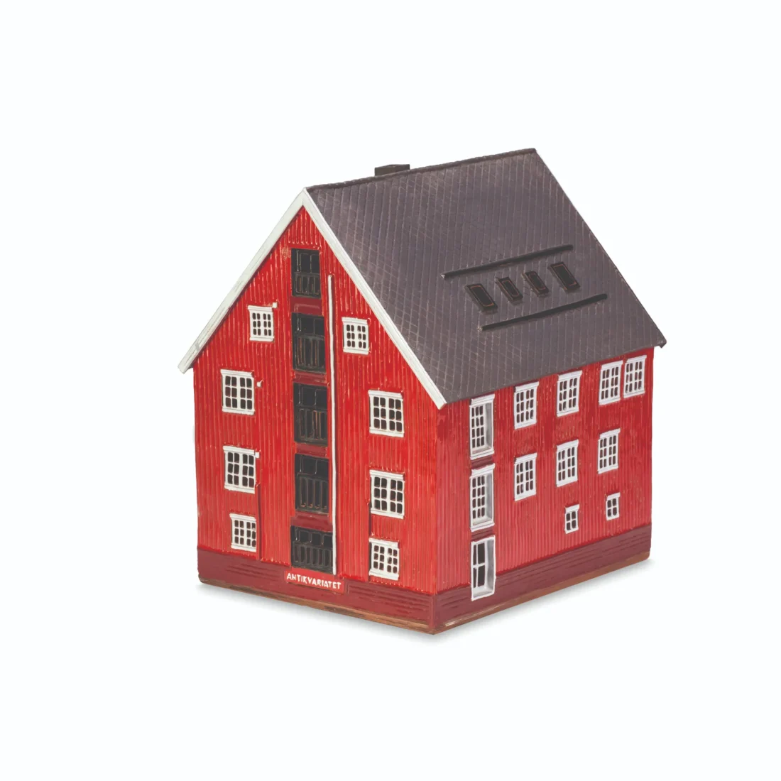 Ceramic miniature of original house in Trondheim. Large NOR 02 L