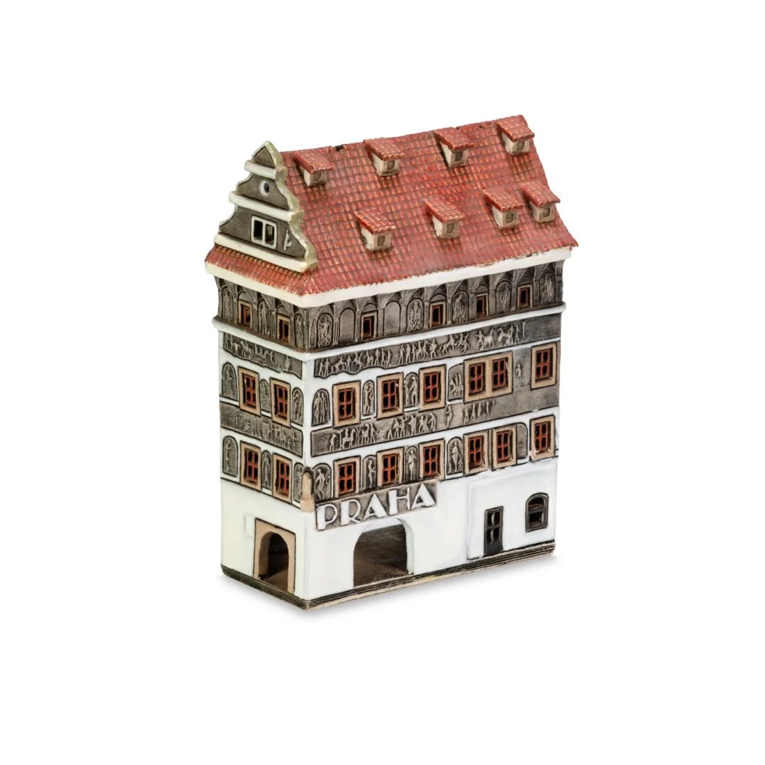 Ceramic miniature of original house in Prague PR 15