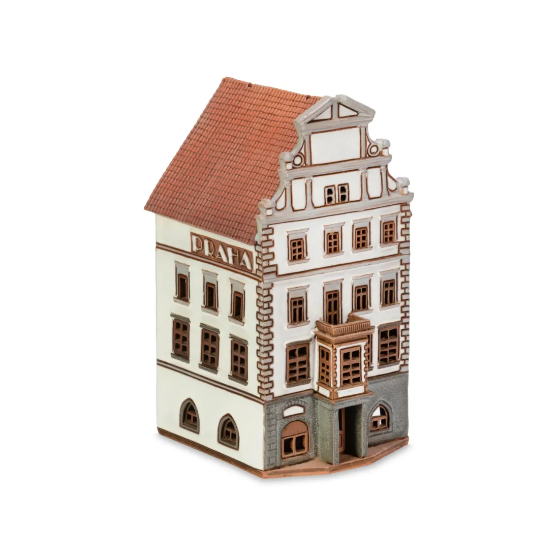 Ceramic miniature of original house in Prague PR 17