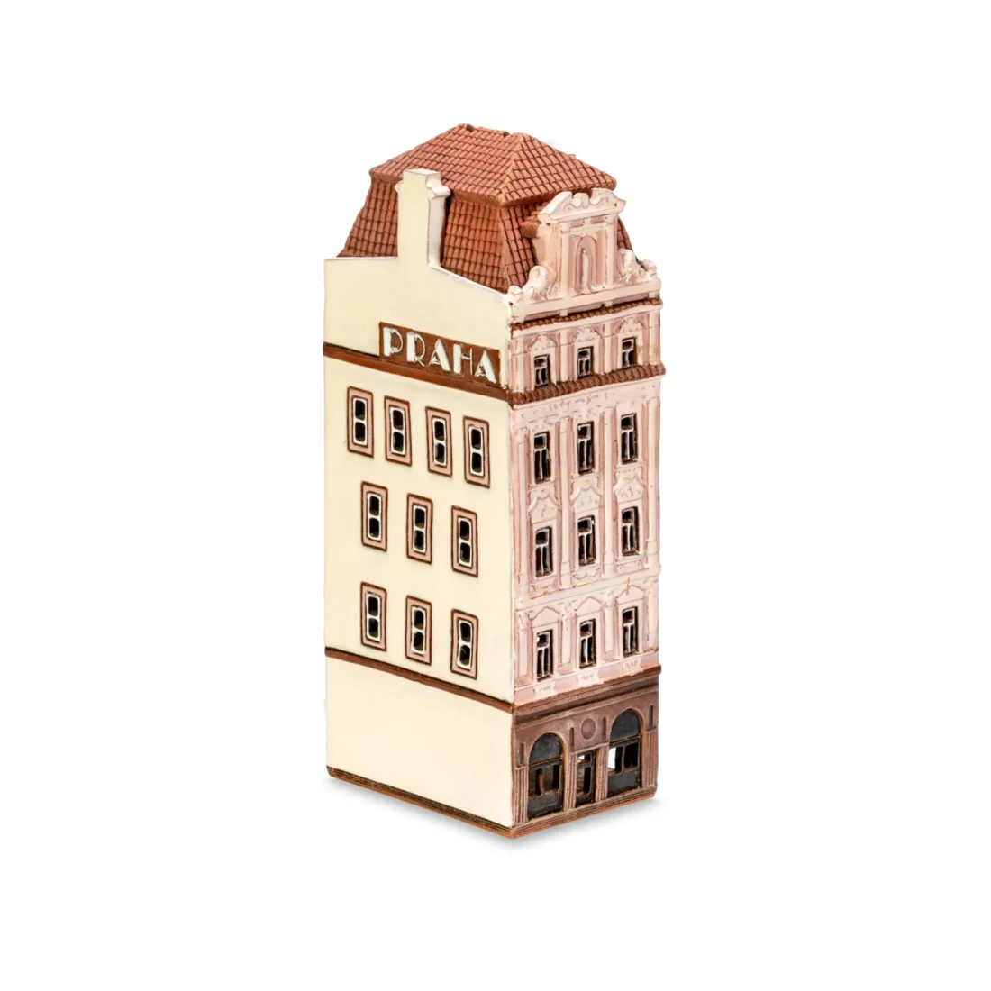 Ceramic miniature of original house in Prague PR 19