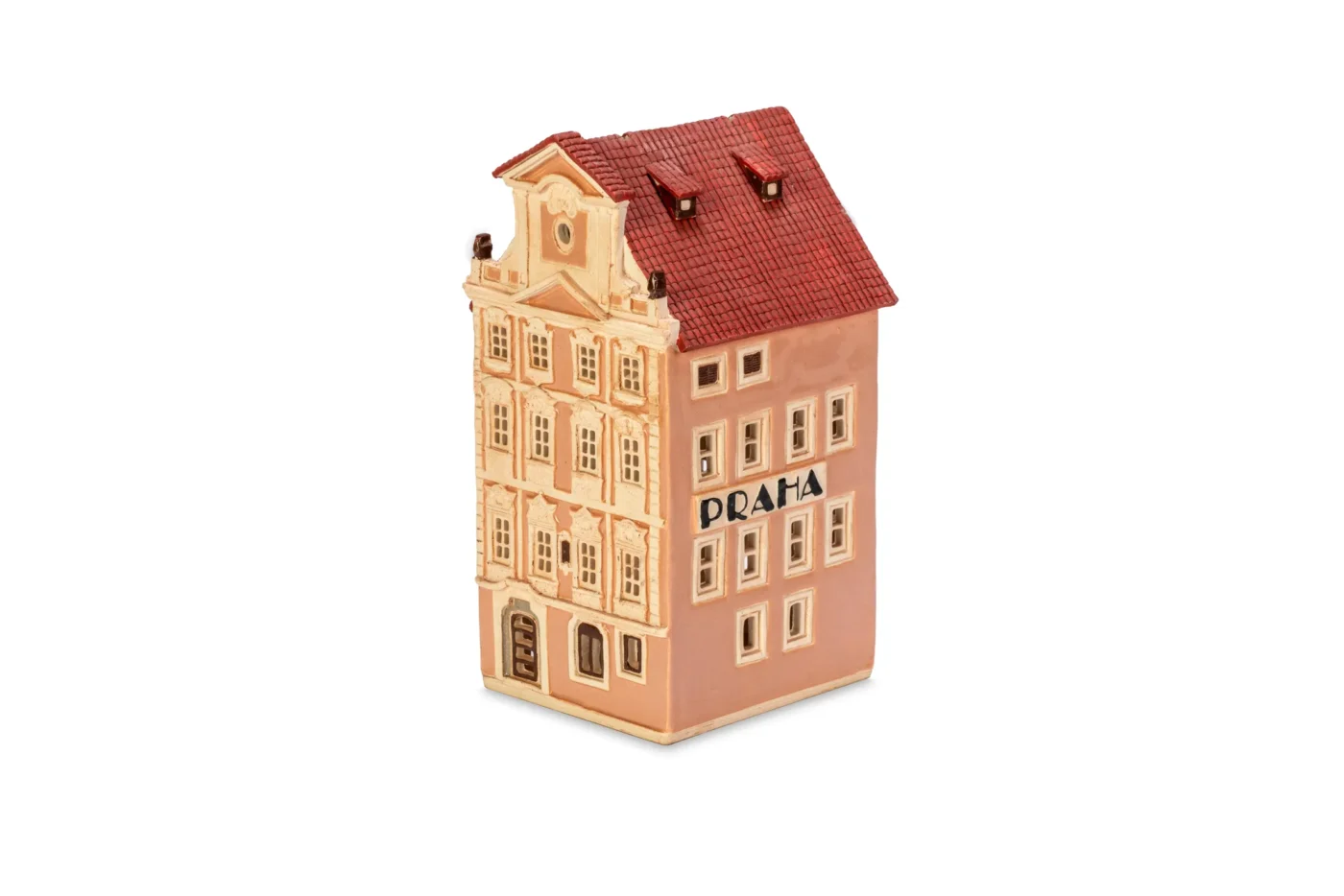 Handgemachte keramische Miniatur, originalgetreue Kopie eines Gebäudes in Prag PR 20 W