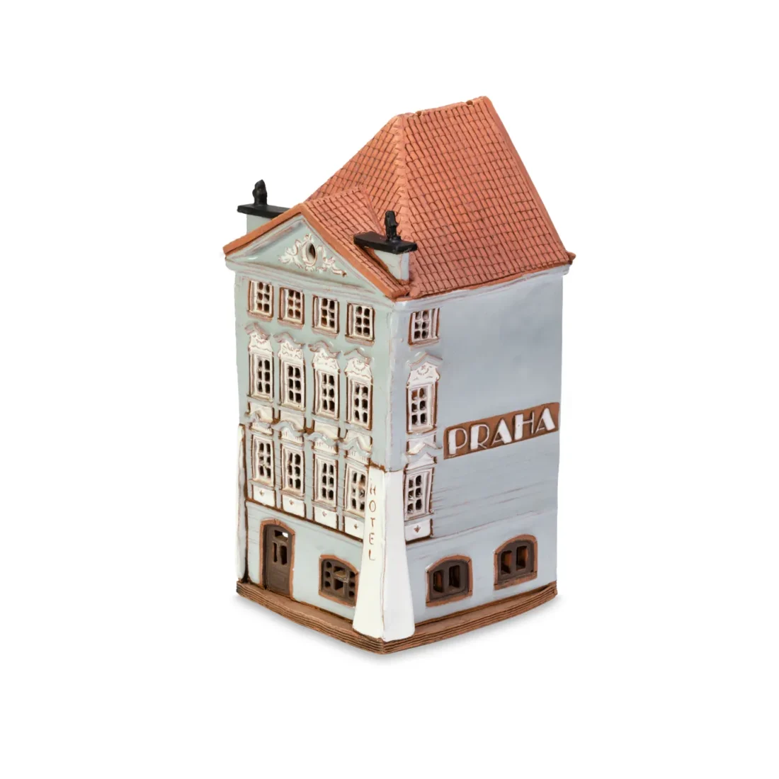 Ceramic miniature of original house in Prague PR 22