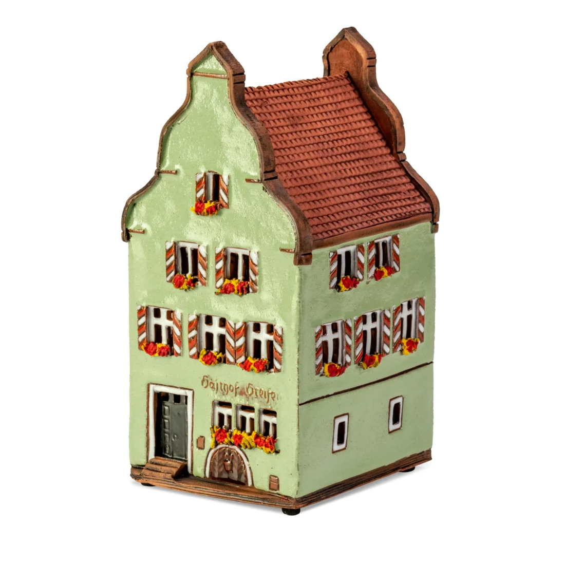 Ceramic miniature of Gasthof Goldener Greifen RodT 24