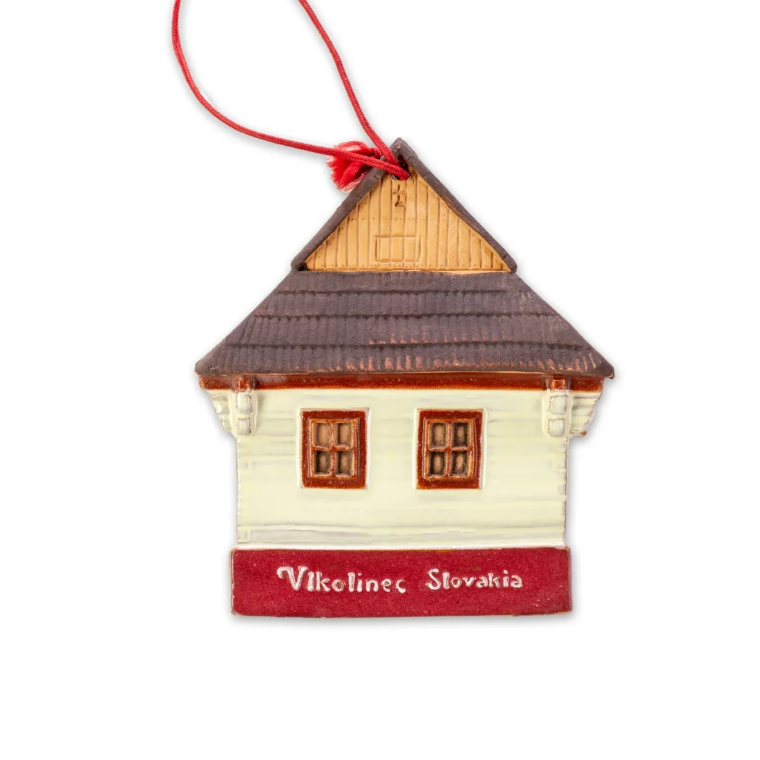 Ceramic hanging medal of Vilkolinec village SK 03