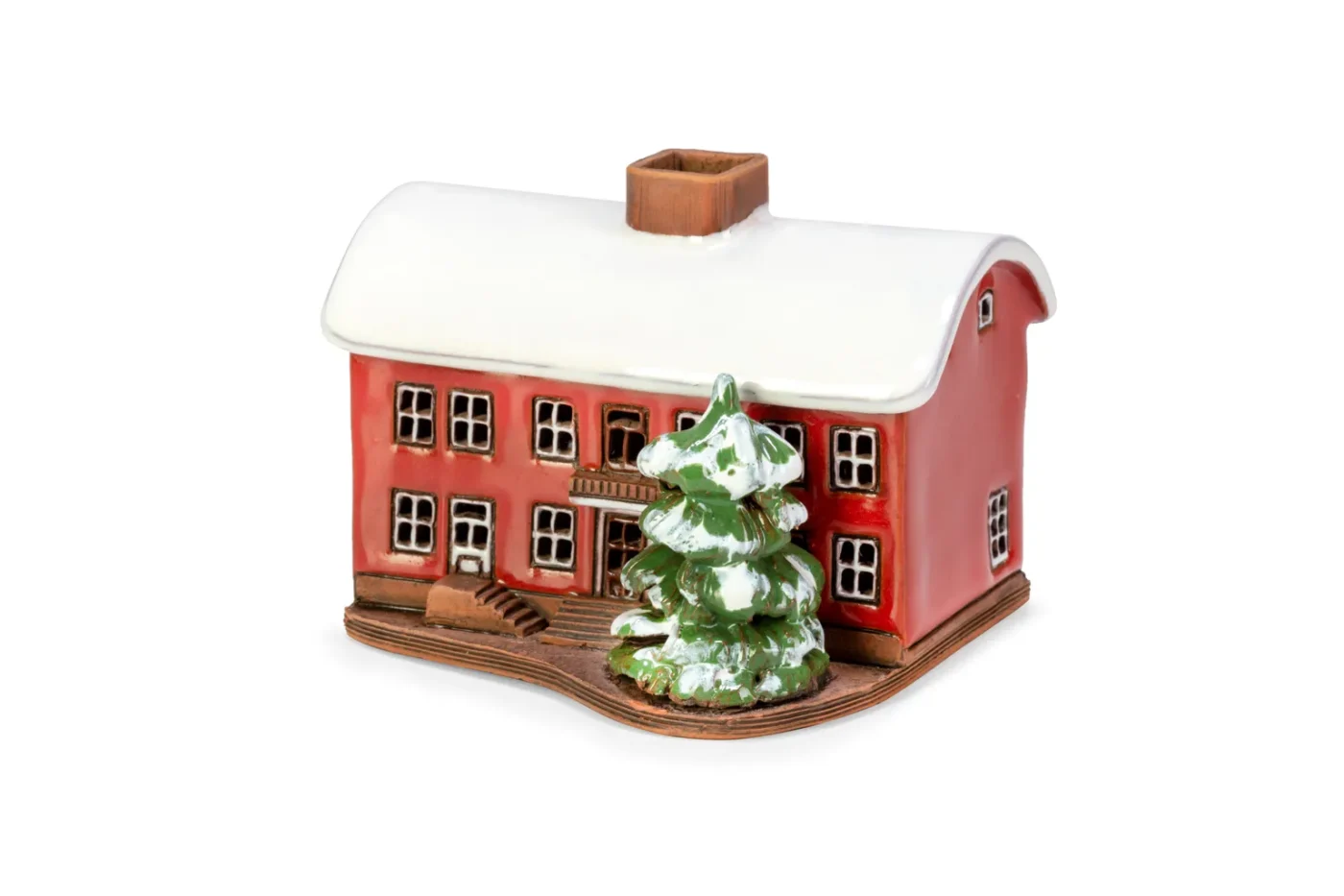 Ceramic miniature of original house in Porvoo FIN MINI 01