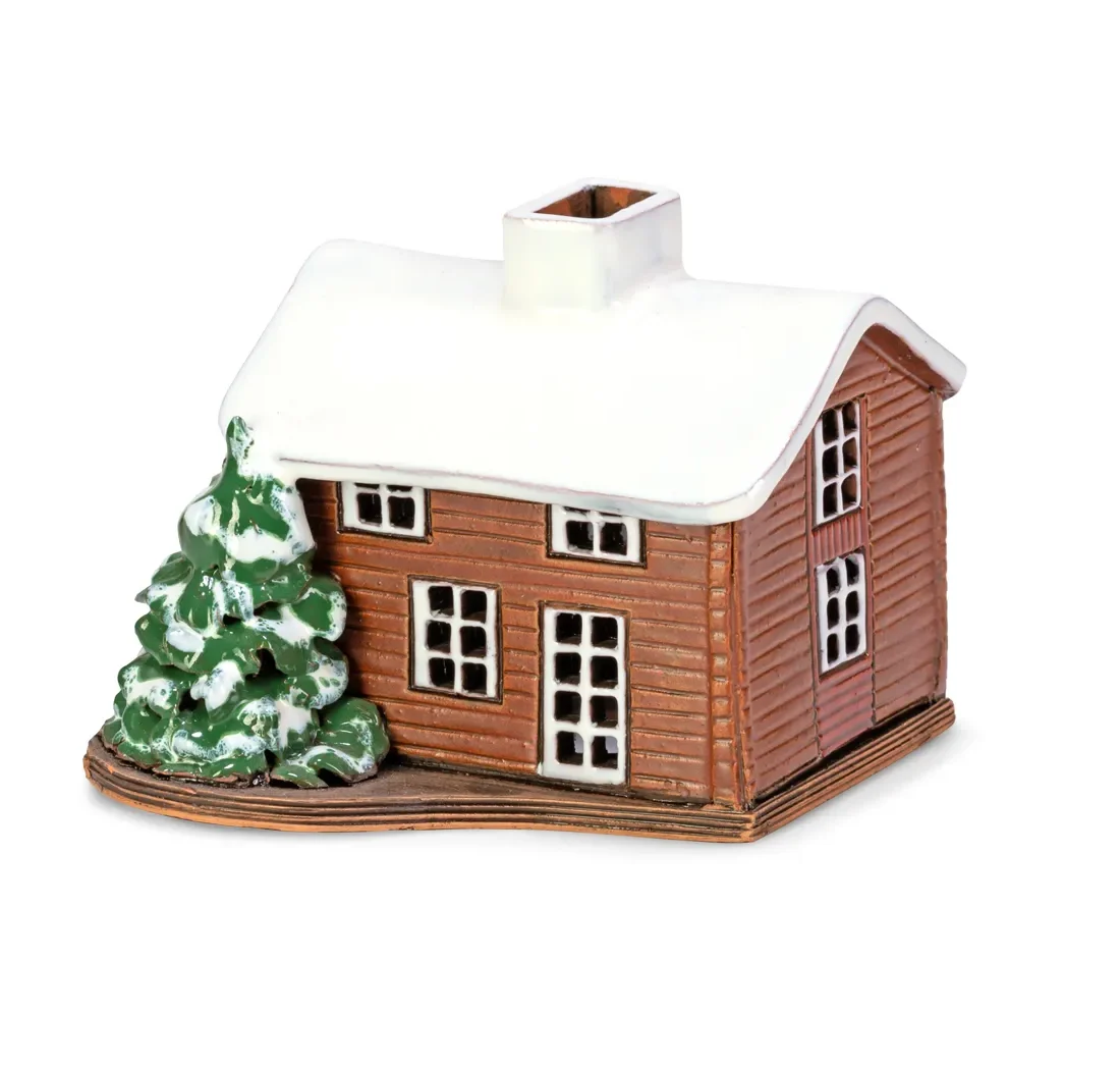 Ceramic miniature of original house in Porvoo W FIN MINI 04