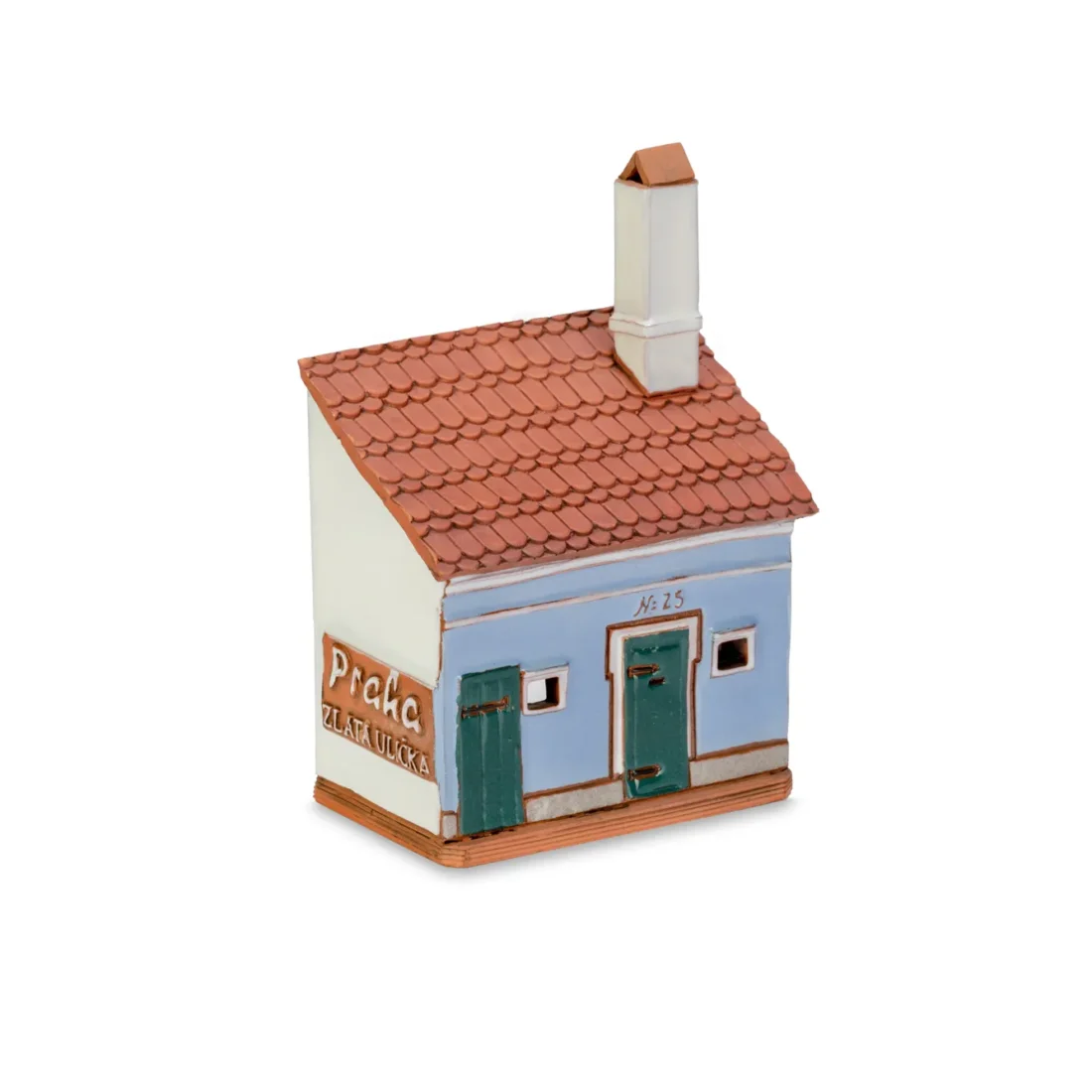 Ceramic miniature of Zlata street house in Prague ZU 03