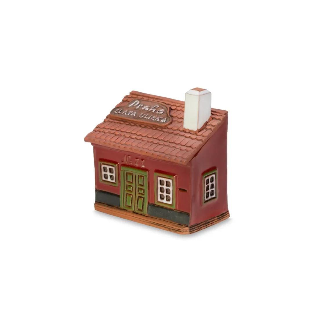 Ceramic miniature of Zlata street house in Prague ZU 06 mini