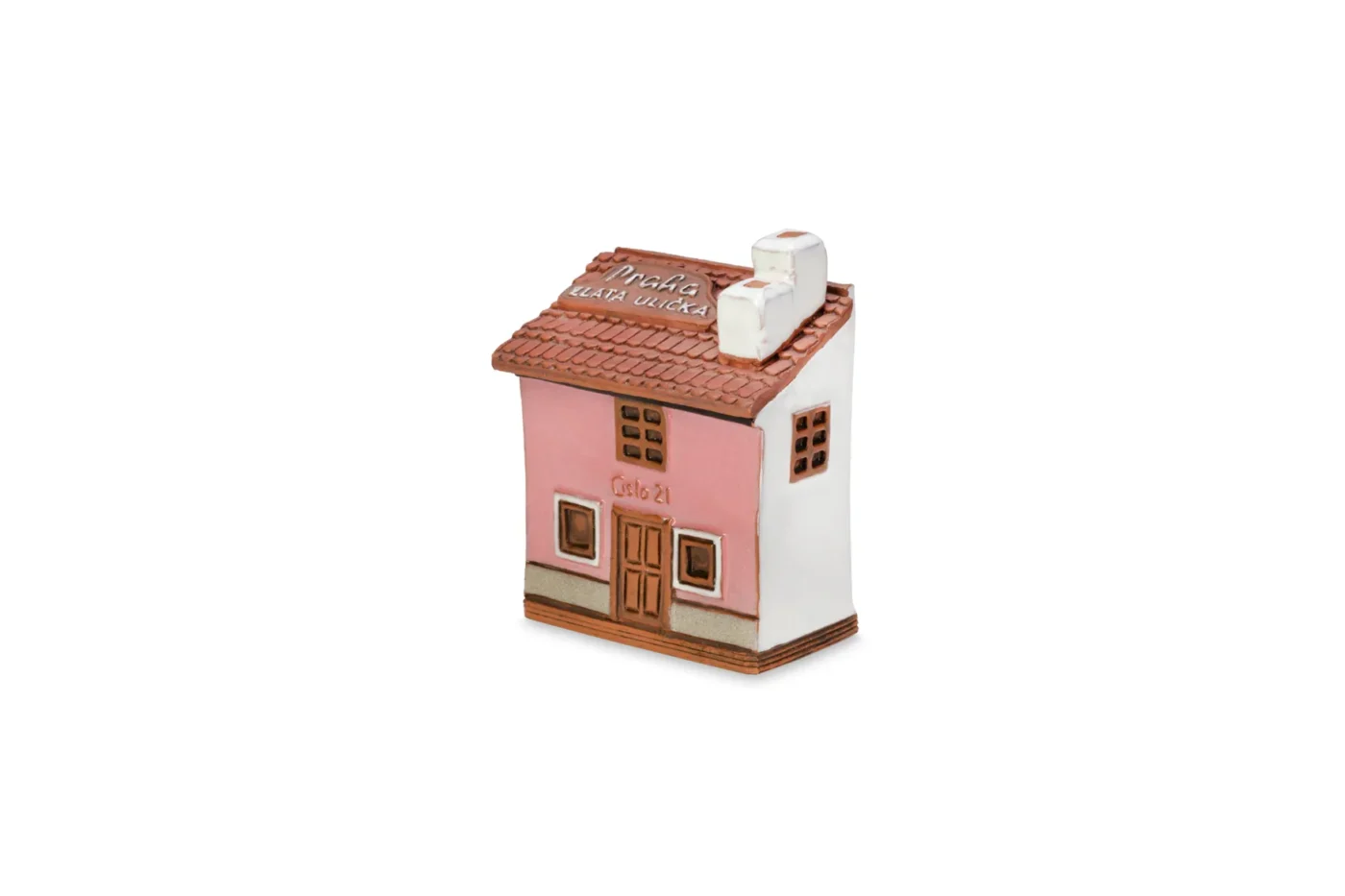 Ceramic miniature of Zlata street house in Prague ZU 07 mini