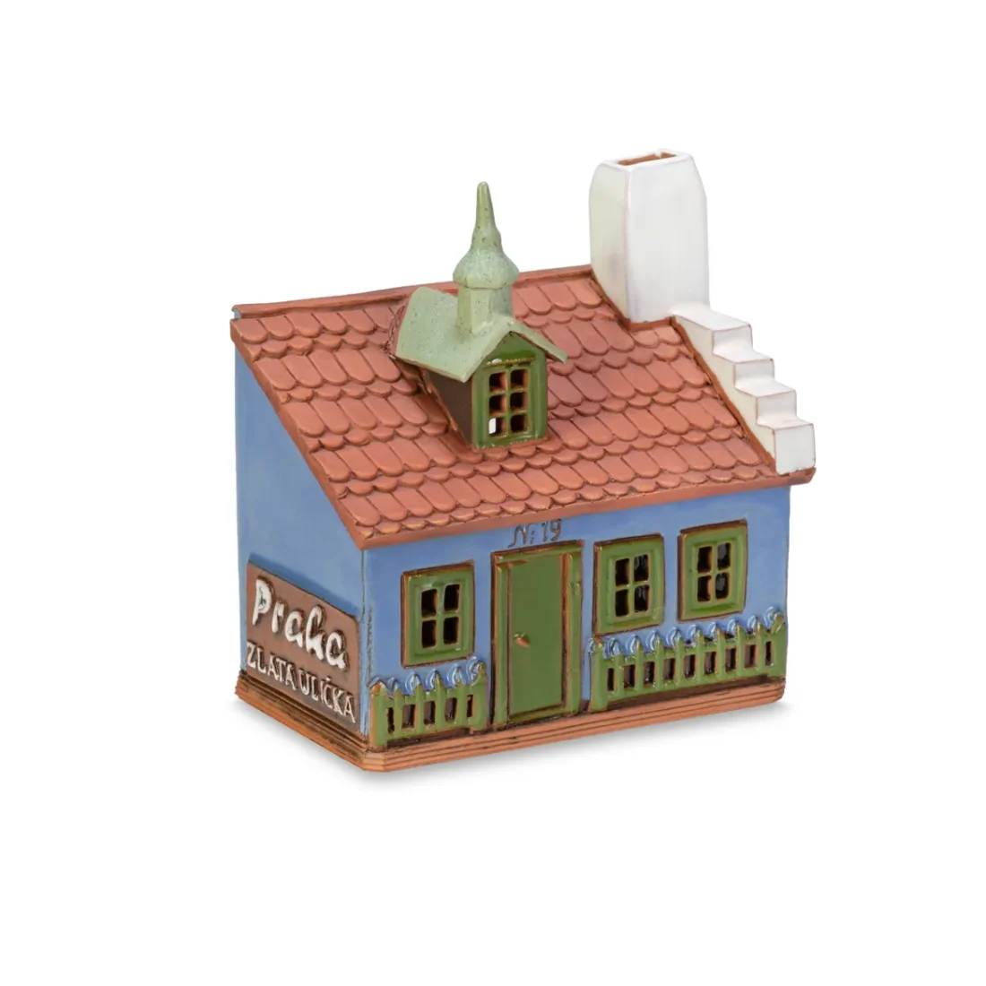 Ceramic miniature of Zlata street house in Prague ZU 09