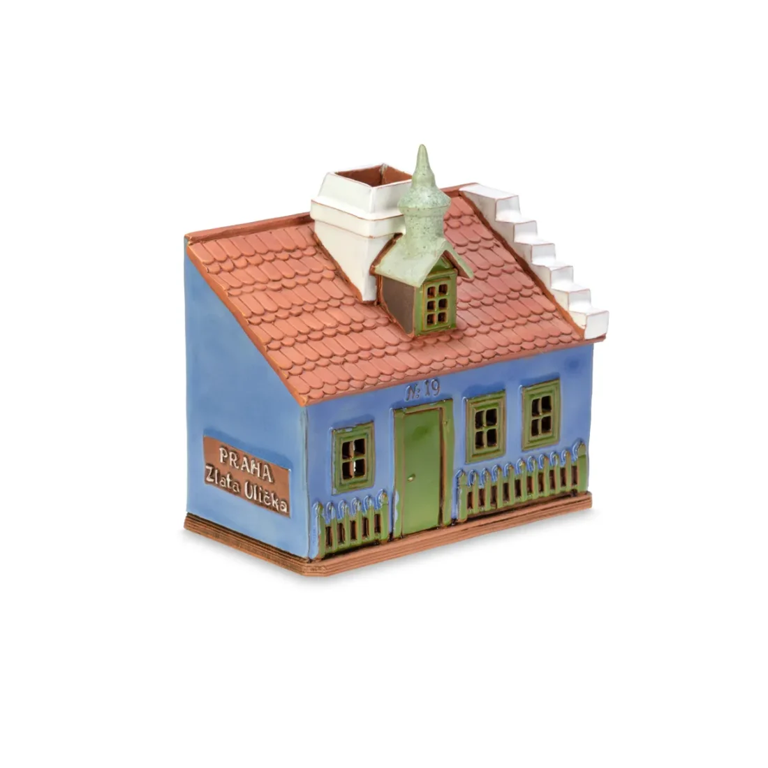 Ceramic miniature of Zlata street house in Prague ZU 09 L