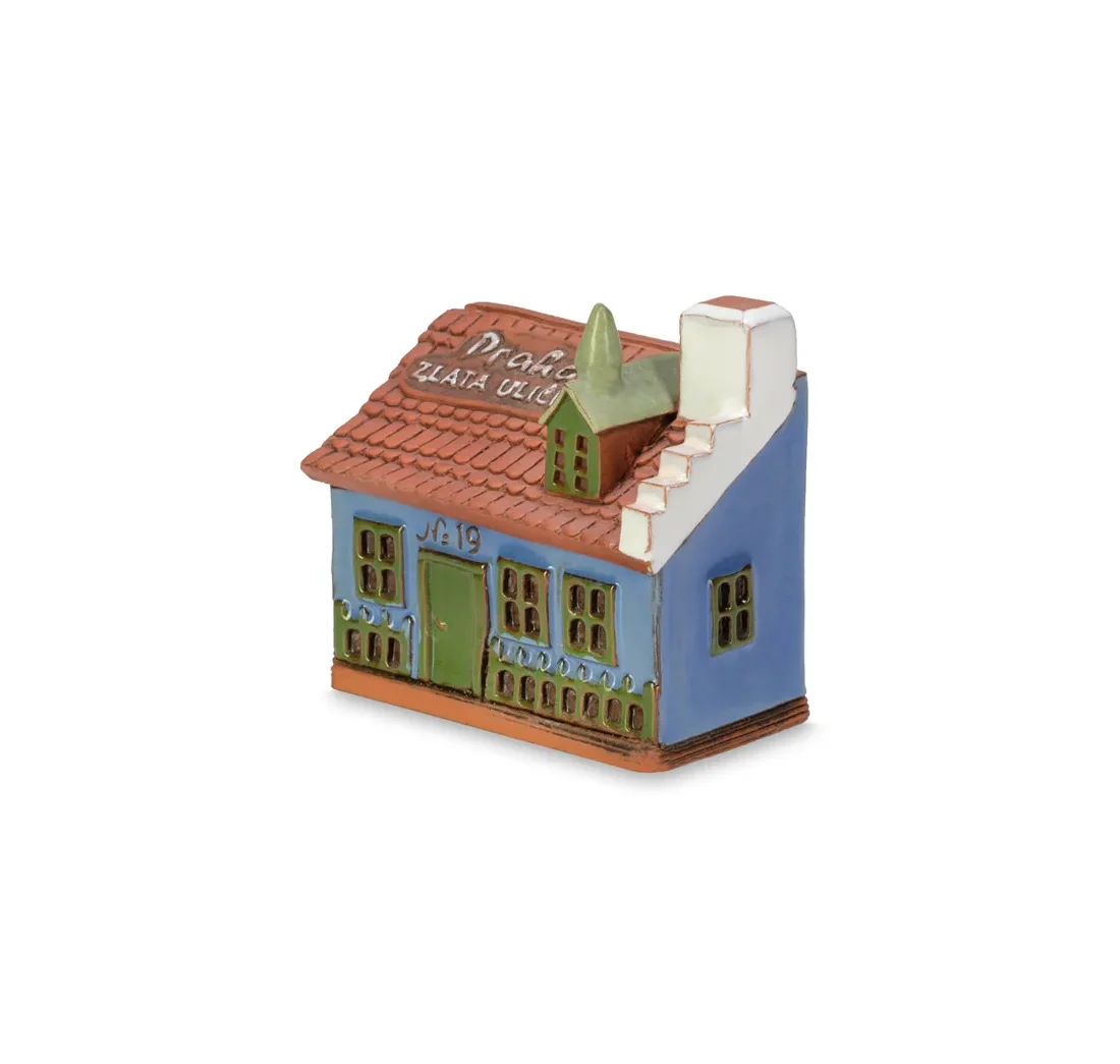 Ceramic miniature of Zlata street house in Prague ZU 09 mini