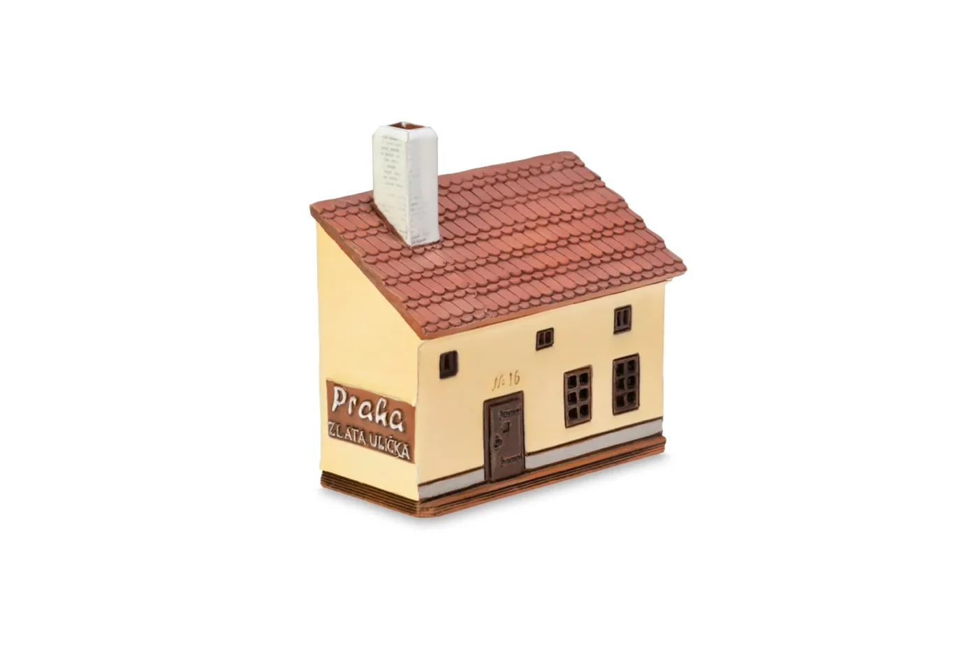 Ceramic miniature of Zlata street house in Prague ZU 12