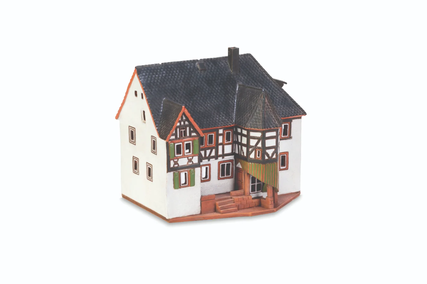Ceramic miniature of original house in Dreieich MOD 0504